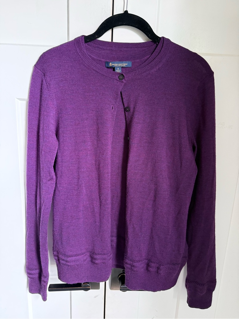 Brooks Brothers Set 100% Merino Soft Wool Button-Front Cardigan with Tank Top S.